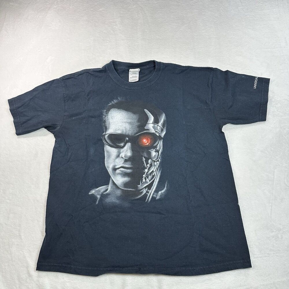 Vintage Terminator 2 T-800 Universal Studios Kids Youth XL Shirt 90s Y2K Adult M